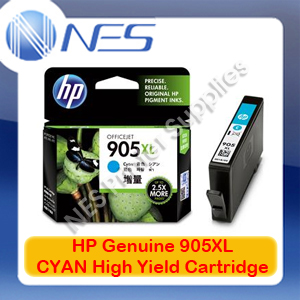 HP Genuine #905XL-C CYAN High Yield Ink Cartridge for Officejet 6950/6960/6970 P/N:T6M05AA